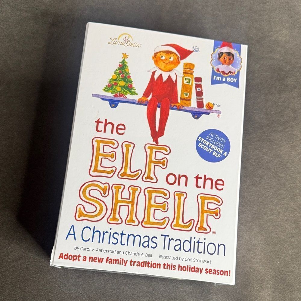 The Elf on the Shelf Christmas Tradition Book Set Brown Eyed Boy NEW